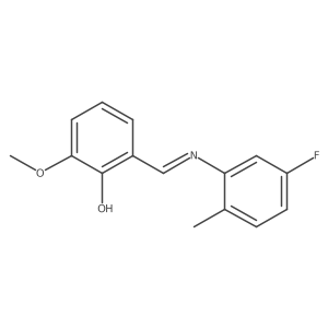 2-{(E)-[(5-fluoro-2-methylphenyl)imino]methyl}-6-methoxyphenol结构式