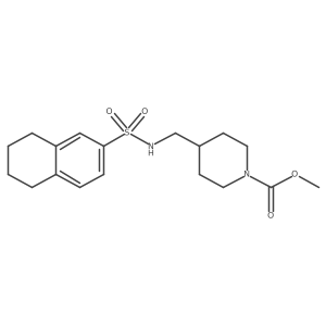 Methyl 4-((5,6,7,8-tetrahydronaphthalene-2-sulfonamido)methyl)piperidine-1-carboxylate结构式