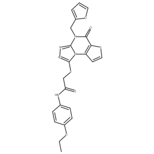 N-(4-ethoxyphenyl)-2-((4-(furan-2-ylmethyl)-5-oxo-4,5-dihydrothieno[2,3-e][1,2,4]triazolo[4,3-a]pyrimidin-1-yl)thio)acetamide结构式