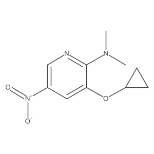 3-Cyclopropoxy-N,N-dimethyl-5-nitropyridin-2-amine结构式