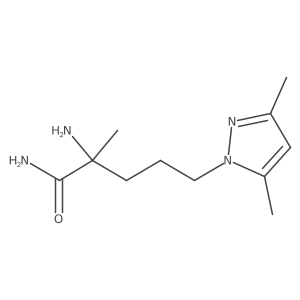 2-Amino-5-(3,5-dimethyl-1h-pyrazol-1-yl)-2-methylpentanamide结构式