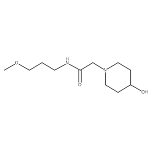 2-(4-hydroxypiperidin-1-yl)-N-(3-methoxypropyl)acetamide结构式