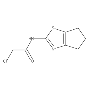 2-chloro-N-{4H,5H,6H-cyclopenta[d][1,3]thiazol-2-yl}acetamide结构式