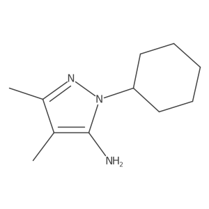 1-cyclohexyl-3,4-dimethyl-1H-Pyrazol-5-amine Structure