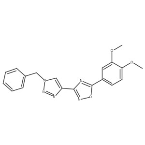 3-(1-benzyl-1H-1,2,3-triazol-4-yl)-5-(3,4-dimethoxyphenyl)-1,2,4-oxadiazole结构式