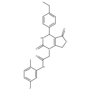 2-(4-(4-ethylphenyl)-2,5-dioxo-3,4-dihydrofuro[3,4-d]pyrimidin-1(2H,5H,7H)-yl)-N-(5-fluoro-2-methylphenyl)acetamide Structure