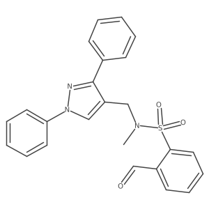 N-[(1,3-diphenylpyrazol-4-yl)methyl]-2-formyl-N-methylbenzenesulfonamide Structure