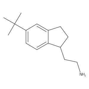 1H-Indene-1-ethanamine, 5-(1,1-dimethylethyl)-2,3-dihydro- Structure