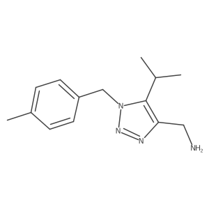 {1-[(4-methylphenyl)methyl]-5-(propan-2-yl)-1H-1,2,3-triazol-4-yl}methanamine结构式