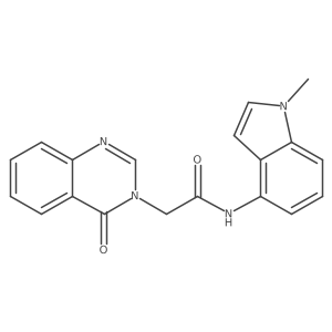 N-(1-methyl-1H-indol-4-yl)-2-(4-oxoquinazolin-3(4H)-yl)acetamide结构式