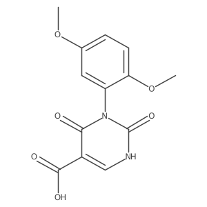 3-(2,5-Dimethoxyphenyl)-2,4-dioxo-1,2,3,4-tetrahydropyrimidine-5-carboxylic acid结构式