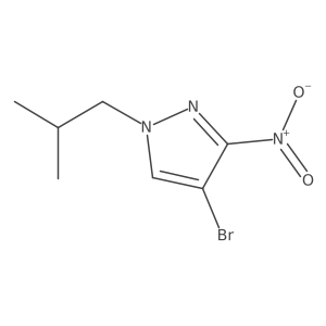 1H-Pyrazole, 4-bromo-1-(2-methylpropyl)-3-nitro- Structure