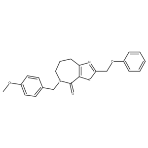 5,6,7,8-tetrahydro-5-[(4-methoxyphenyl)methyl]-2-(phenoxymethyl)-4H-thiazolo[5,4-c]azepin-4-one结构式