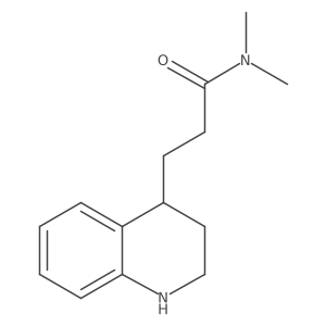 N,N-dimethyl-3-(1,2,3,4-tetrahydroquinolin-4-yl)propanamide结构式