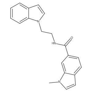 N-[2-(1H-indol-1-yl)ethyl]-1-methyl-1H-indole-6-carboxamide结构式