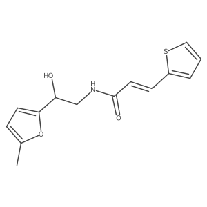 (E)-N-(2-hydroxy-2-(5-methylfuran-2-yl)ethyl)-3-(thiophen-2-yl)acrylamide Structure