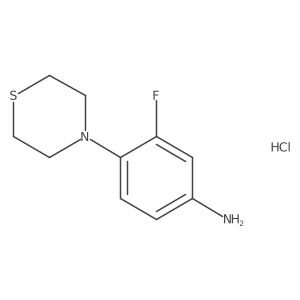 (3-Fluoro-4-thiomorpholin-4-ylphenyl)amine hydrochloride结构式