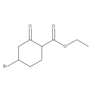 4-BroMo-2-oxo-cyclohexanecarboxylic acid ethyl ester结构式