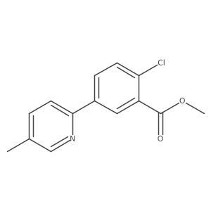 Methyl 2-chloro-5-(5-methyl-2-pyridinyl)benzoate Structure