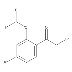 2-Bromo-1-(4-bromo-2-(difluoromethoxy)phenyl)ethanone Structure