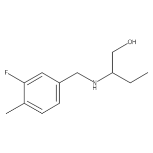 2-{[(3-Fluoro-4-methylphenyl)methyl]amino}butan-1-ol结构式