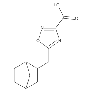 5-(Bicyclo[2.2.1]heptan-2-ylmethyl)-1,2,4-oxadiazole-3-carboxylic acid结构式