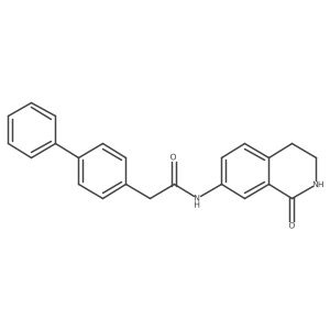 2-([1,1'-biphenyl]-4-yl)-N-(1-oxo-1,2,3,4-tetrahydroisoquinolin-7-yl)acetamide结构式