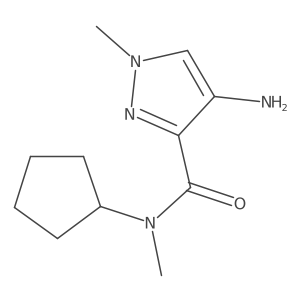 4-amino-N-cyclopentyl-N,1-dimethylpyrazole-3-carboxamide Structure
