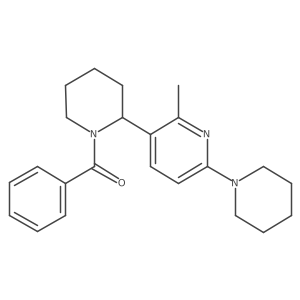 [2-[2-methyl-6-(1-piperidyl)-3-pyridyl]-1-piperidyl]-phenyl-methanone结构式