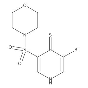 3-Bromo-5-(morpholinosulfonyl)pyridine-4-thiol结构式