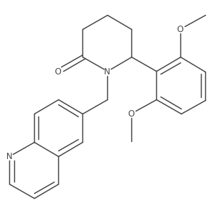 6-(2,6-Dimethoxyphenyl)-1-(quinolin-6-ylmethyl)piperidin-2-one结构式