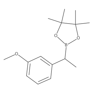 2-(1-(3-Methoxyphenyl)ethyl)-4,4,5,5-tetramethyl-1,3,2-dioxaborolane结构式