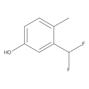 2-(Difluoromethyl)-4-hydroxytoluene结构式