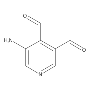 5-Aminopyridine-3,4-dicarbaldehyde结构式