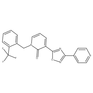 3-(3-pyridin-4-yl-1,2,4-oxadiazol-5-yl)-1-[2-(trifluoromethyl)benzyl]pyridin-2(1H)-one Structure