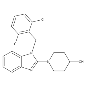 1-(1-(2-chloro-6-fluorobenzyl)-1H-benzo[d]imidazol-2-yl)piperidin-4-ol Structure