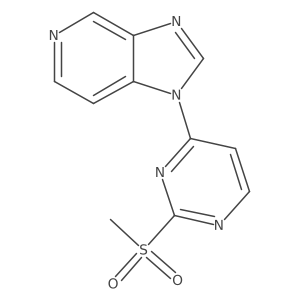 2-Methanesulfonyl-4-[5-azabenzimidazol-1-yl]pyrimidine结构式
