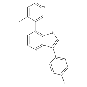3-(4-Fluorophenyl)-7-(4-methylpyridin-3-yl)thieno[3,2-b]pyridine结构式