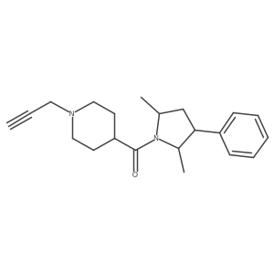 (2,5-Dimethyl-3-phenylpyrrolidin-1-yl)-(1-prop-2-ynylpiperidin-4-yl)methanone Structure