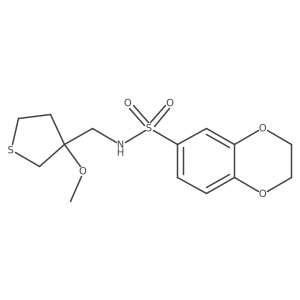 N-((3-methoxytetrahydrothiophen-3-yl)methyl)-2,3-dihydrobenzo[b][1,4]dioxine-6-sulfonamide Structure