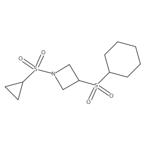 3-(Cyclohexylsulfonyl)-1-(cyclopropylsulfonyl)azetidine Structure