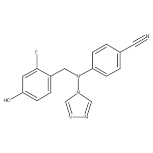 Benzonitrile, 4-[[(2-fluoro-4-hydroxyphenyl)methyl]-4H-1,2,4-triazol-4-ylamino]- Structure