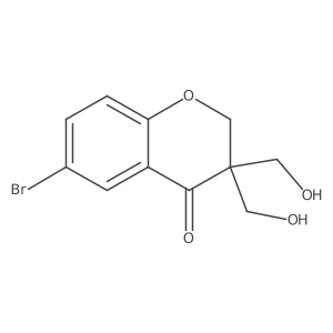6-bromo-3,3-bis(hydroxymethyl)-2,3-dihydro-4H-chromen-4-one Structure