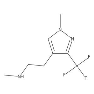 N-methyl-2-(1-methyl-3-(trifluoromethyl)-1H-pyrazol-4-yl)ethan-1-amine Structure