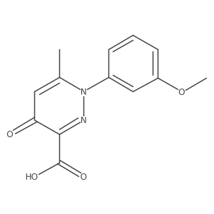 1,4-Dihydro-1-(3-methoxyphenyl)-6-methyl-4-oxo-3-pyridazinecarboxylic acid Structure