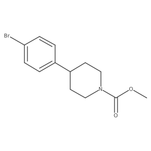 4-(4-Bromo-phenyl)-piperidine-1-carboxylic acid methyl ester结构式