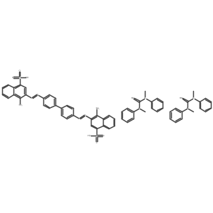 C.I. Direct Red 28, compd. with 1,a3-adimethyl-a1,a3-adiphenylguanidine (1:2)结构式