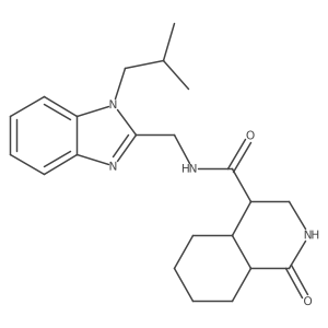 N-[[1-(2-methylpropyl)benzimidazol-2-yl]methyl]-1-oxo-3,4,4a,5,6,7,8,8a-octahydro-2H-isoquinoline-4-carboxamide结构式