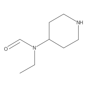 N-ethyl-N-piperidin-4-ylformamide Structure