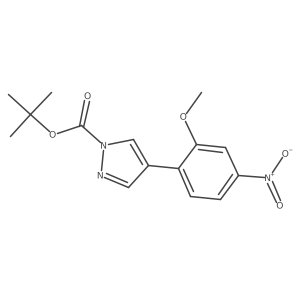 Tert-butyl 4-(2-methoxy-4-nitrophenyl)pyrazole-1-carboxylate Structure